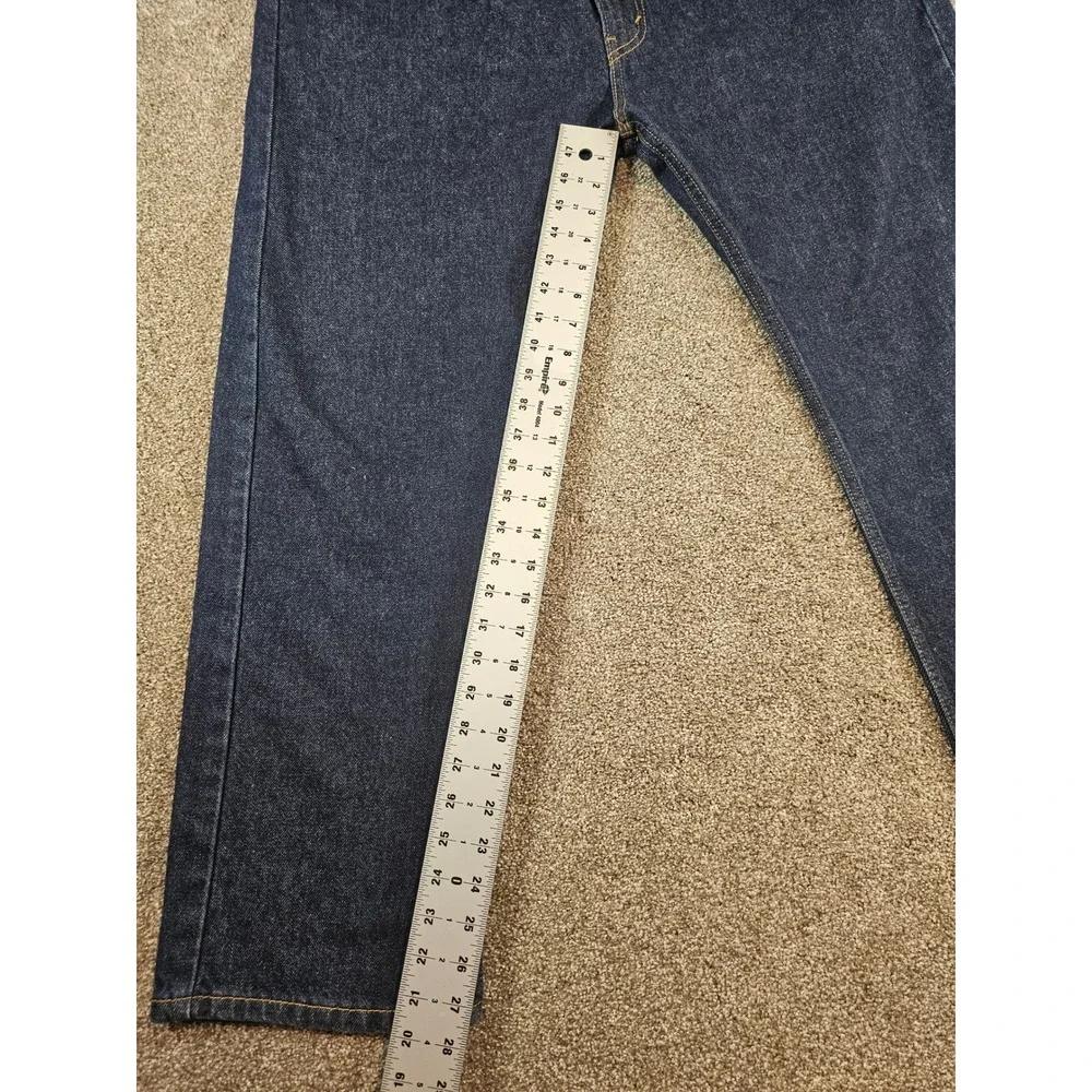 Levis 505 Regular Fit Jeans Mens 40x29 Dark Wash Indigo Blue Denim Straight Leg